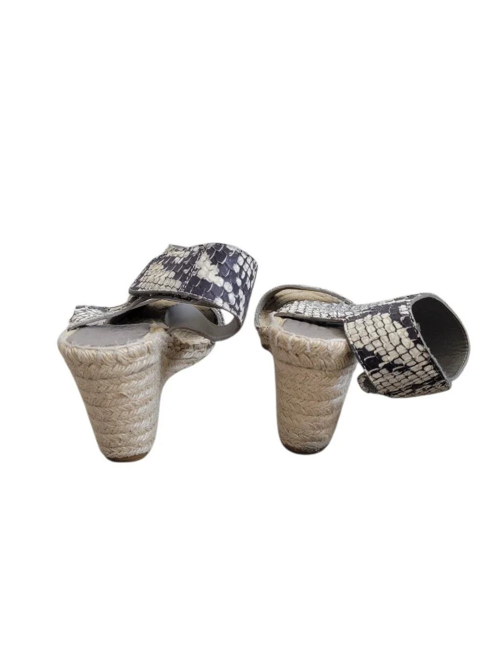 Vince‎ Sophie Python-Print Leather Espadrille Wedge